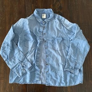 H&M ● Button Down Faux-Denim Shirt